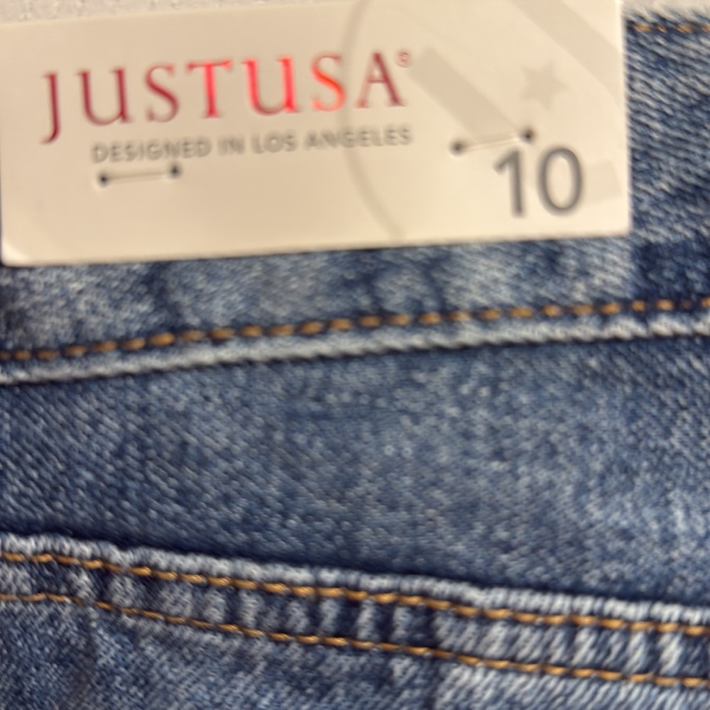 NWT Just USA Distressed Jeans High Rise Mom Jean 100 Cotton - Picture 12 of 12